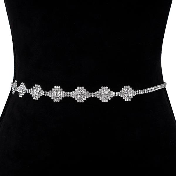 RHINESTONE SHAPE HOOK BELT