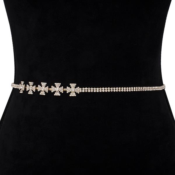 RHINESTONE FASHION HOOK BELT