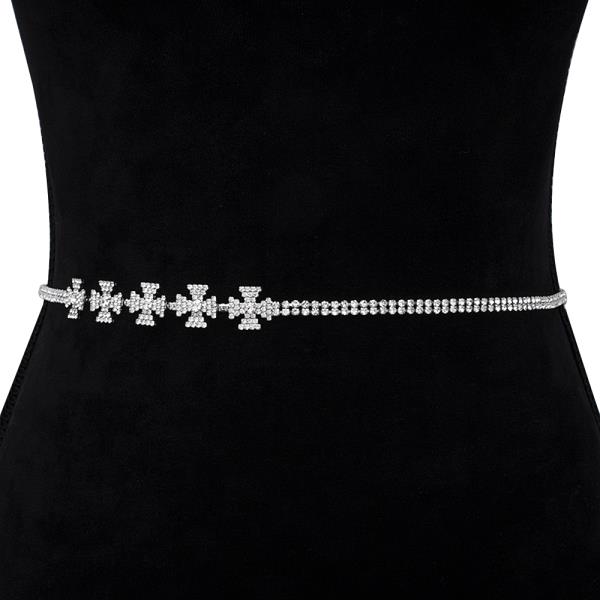 RHINESTONE FASHION HOOK BELT