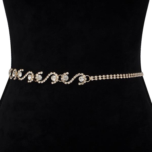 RHINESTONE FASHION HOOK BELT