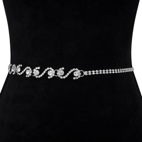RHINESTONE FASHION HOOK BELT