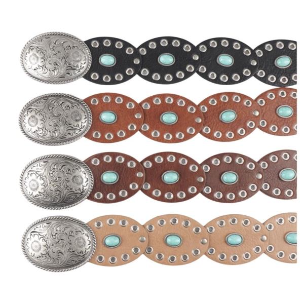 Y2K WESTERN OVAL SHAPE BELT
