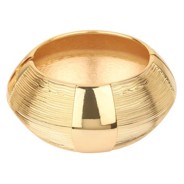 METAL TEXTURE BANGLE HINGE BRACELET