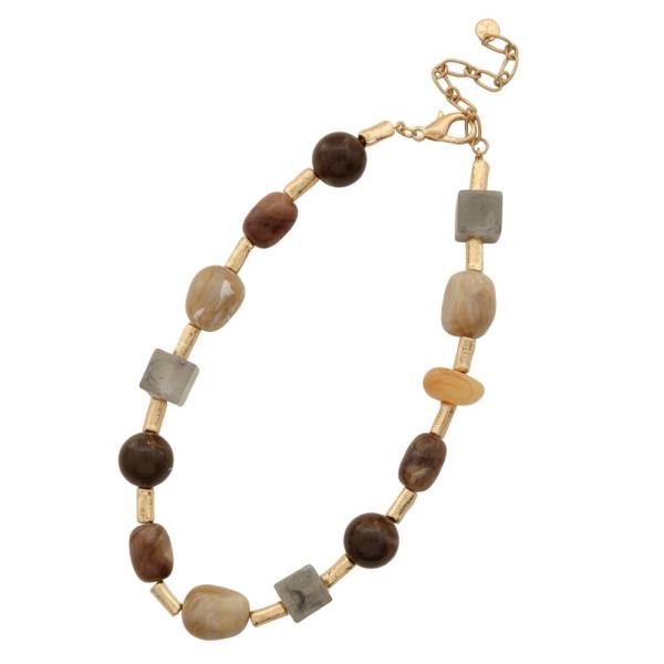 CUBE MULTI BEAD NECKLACE