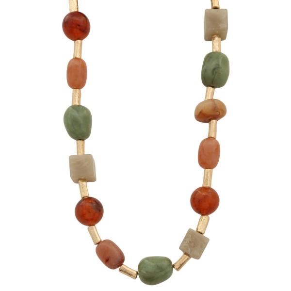 CUBE MULTI BEAD NECKLACE