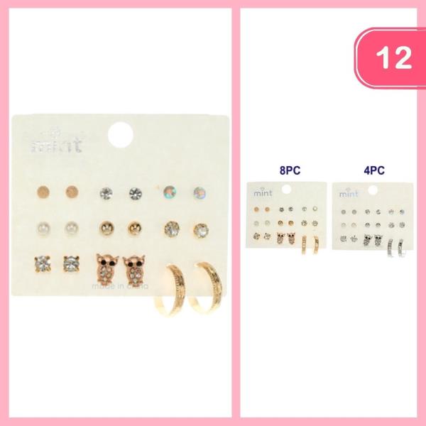 MIXED EARRINGS SET (12 UNITS)