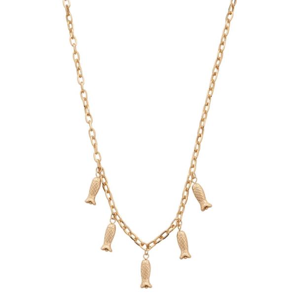 DAINTY FISH CHARM NECKLACE