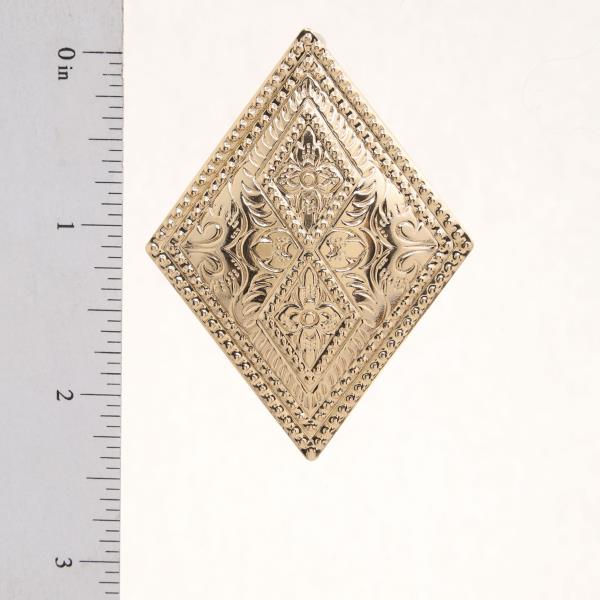 TEXTURED METAL SHAPE EARRING