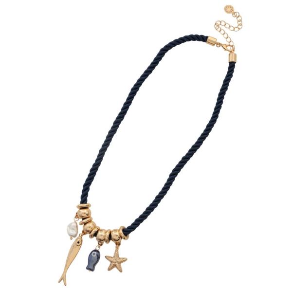 SEA LIFE MULTI CHARM ROPE NECKLACE