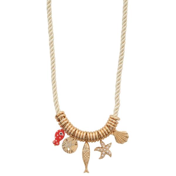 SEA LIFE MULTI CHARM ROPE NECKLACE