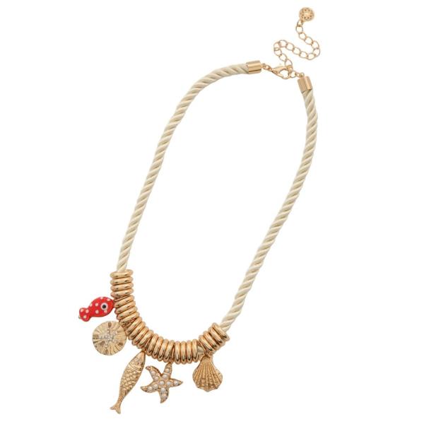 SEA LIFE MULTI CHARM ROPE NECKLACE