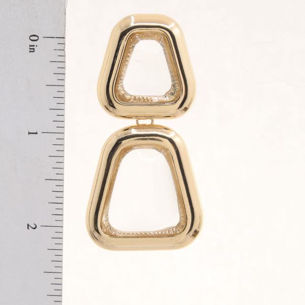 TRANSPARENT BEAD SHAPE METAL DANGLE EARRING