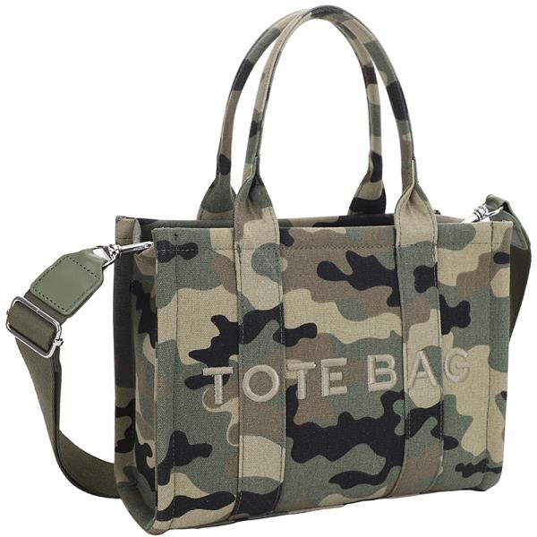 TEXTURE PRINTED TOTE SATCHEL BAG