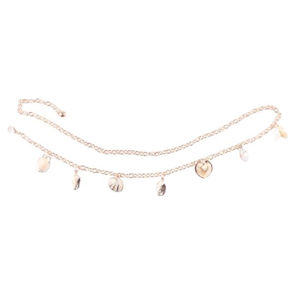 MULTI SHELL CHARM CHAIN BELT