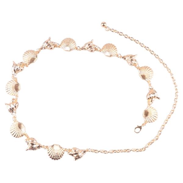 SEA LIFE METAL SHELL CHAIN BELT