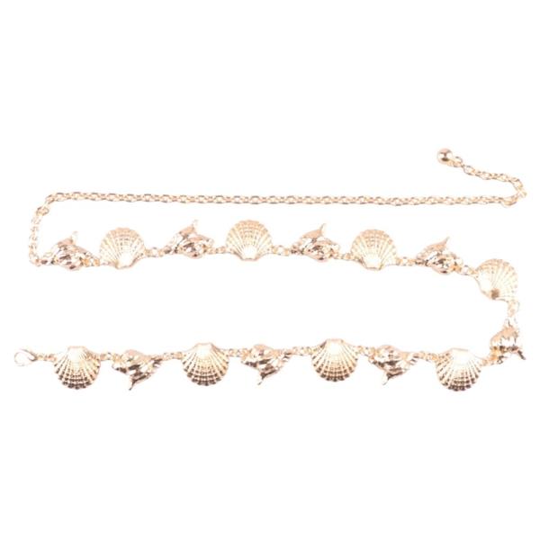 SEA LIFE METAL SHELL CHAIN BELT