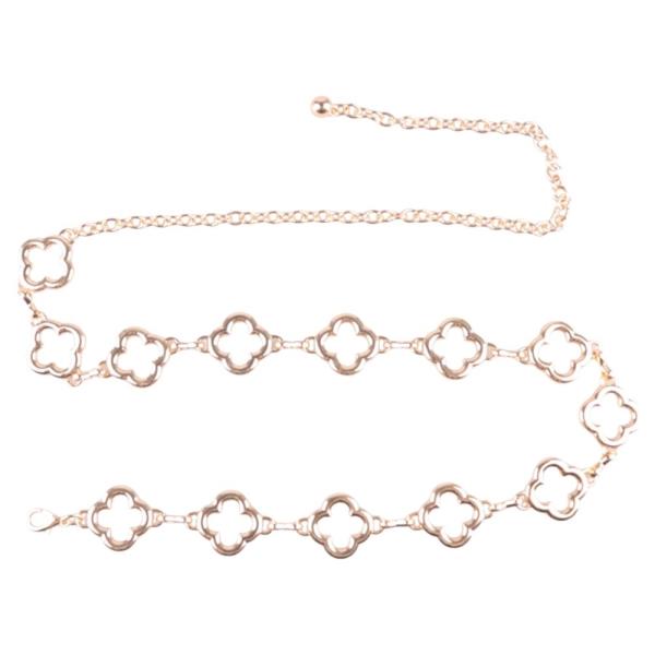 METAL CLOVER CHAIN BELT