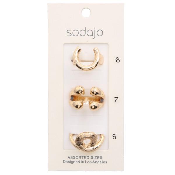 SODAJO METAL ASSORTED RING SET
