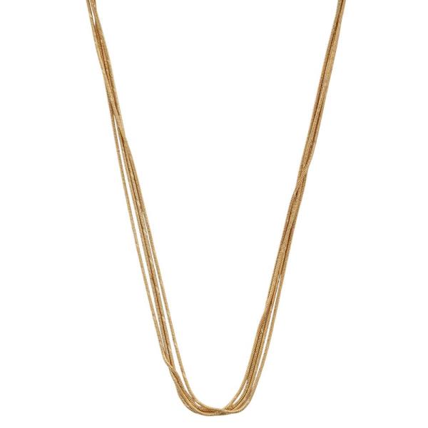 SODAJO LAYERED METAL GOLD DIPPED NECKLACE
