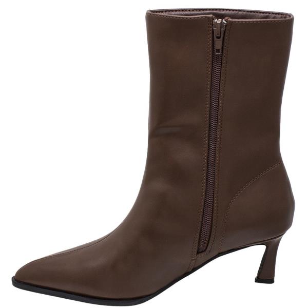 PLAIN SMOOTH MINI HEEL BOOTIE 12 PAIRS
