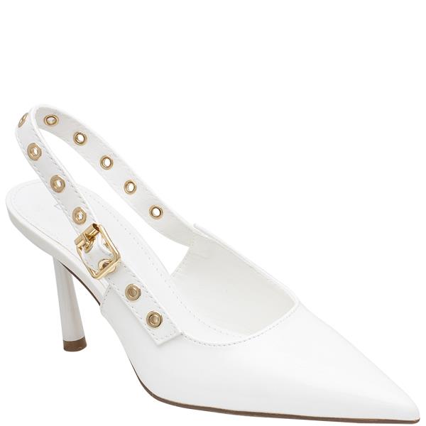 STYLISH BUCKLE DESIGN SLING BACK POINTY HEEL 12 PAIRS