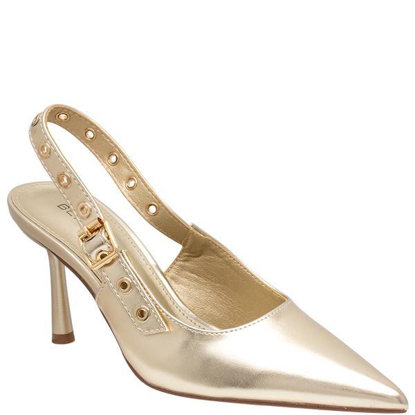 STYLISH BUCKLE DESIGN SLING BACK POINTY HEEL 12 PAIRS