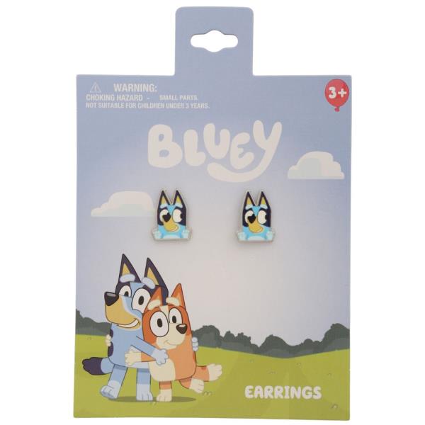 BLUEY HEAD SHAPED METAL EARRINGS