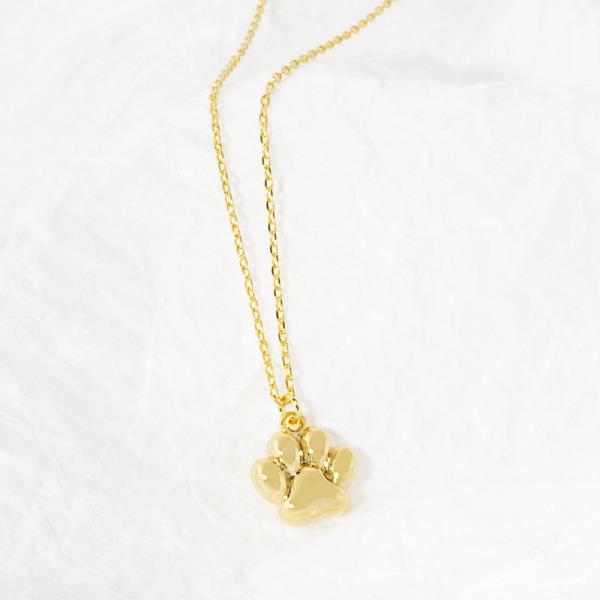 PRINTS ON THE HEART DOG PAW PENDANT NECKLACE