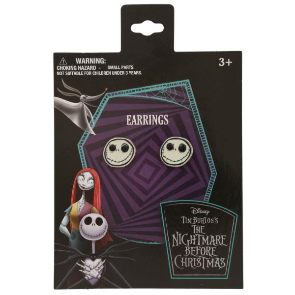 NIGHTMARE BEFORE CHRISTMAS HEAD SHAPED METAL EARRINGS