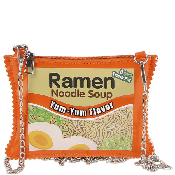 RAMEN NOODLE SOUP PRINT CROSSOBODY BAG