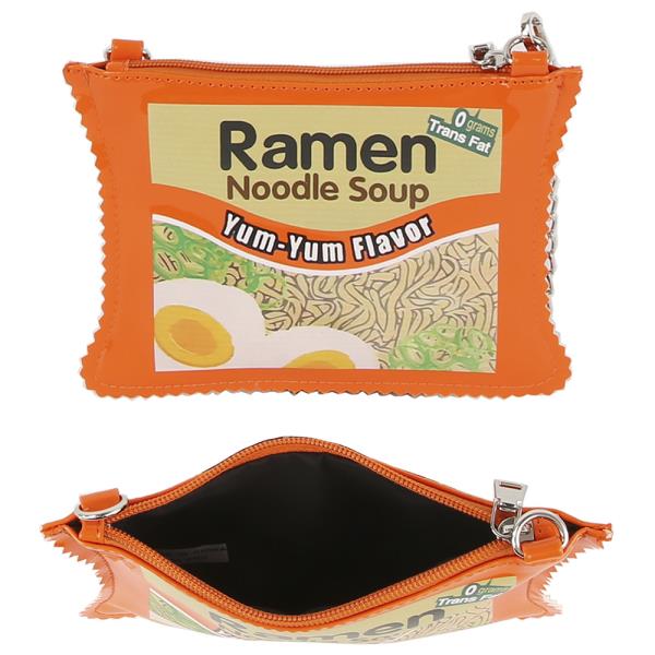 RAMEN NOODLE SOUP PRINT CROSSOBODY BAG