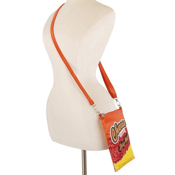 CHEESE CRUNCHY SPICY HOT PRINT DESIGN CROSSBODY BAG