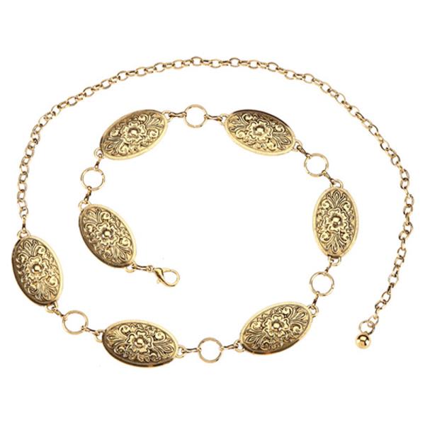 WESTERN METAL OVAL CHAIN BELT