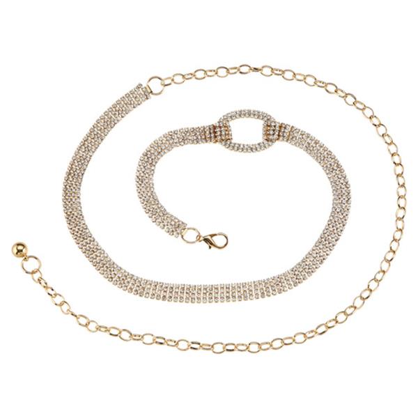 RHINESTONE CHAIN BELT