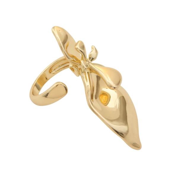 ORGANIC SHAPE METAL ADJUSTABLE RING
