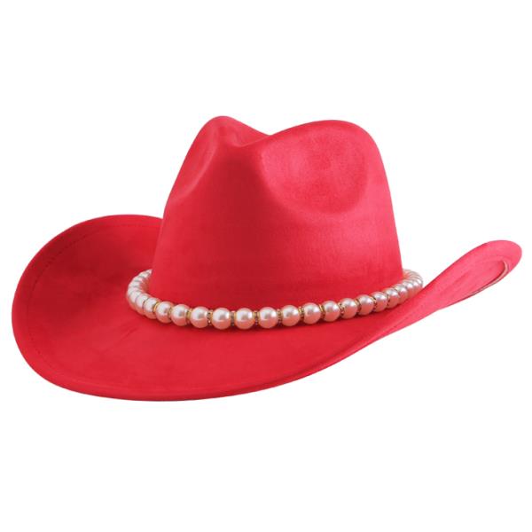 WESTERN PEARL BAND COWBOY HAT
