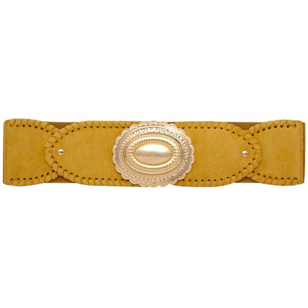 OVAL METAL DESIGN ELASTIC BELT