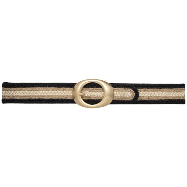 MULTI COLOR OVAL BUCKLE BELT