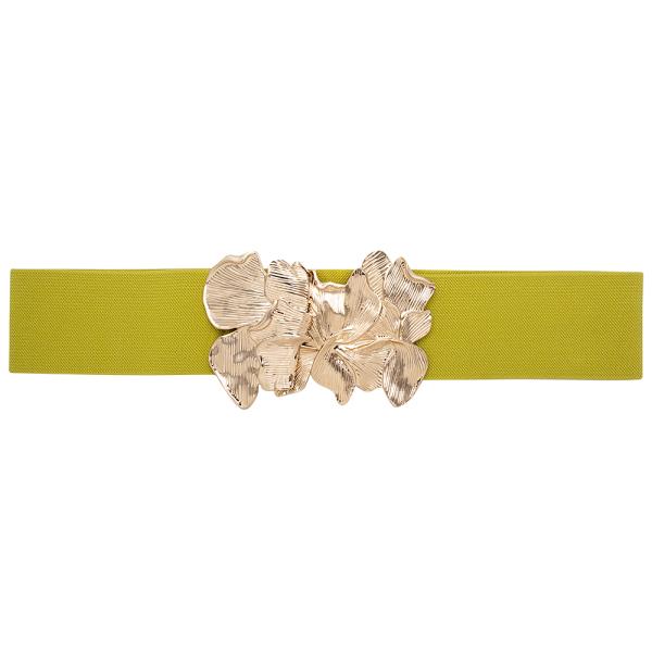 FLORAL METAL SHAPE ELASTIC BELT