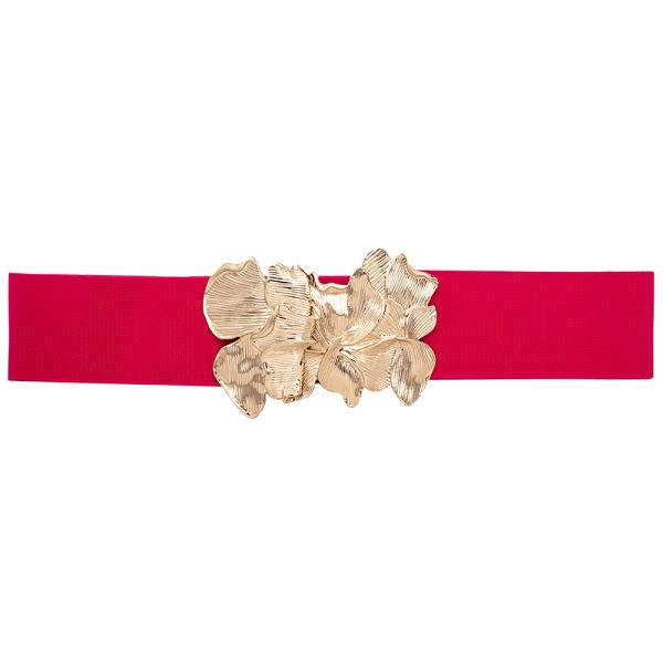 FLORAL METAL SHAPE ELASTIC BELT