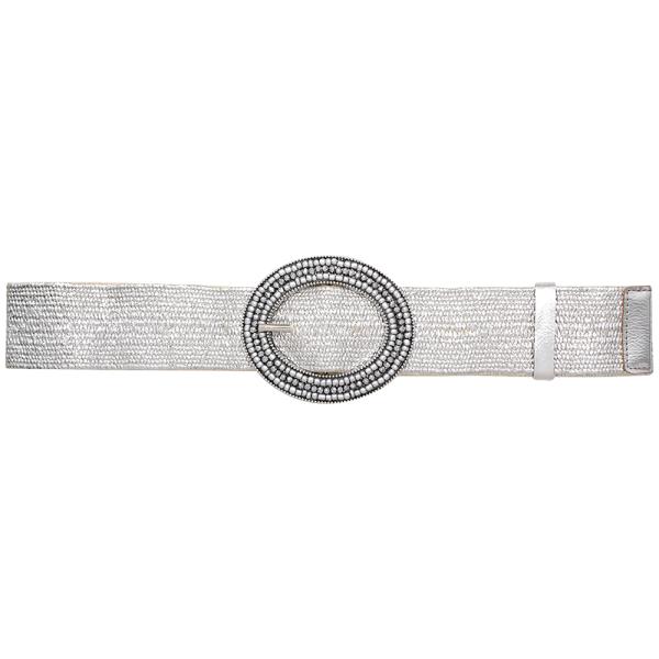 ROUND BEAD BUCKLE DESIGN BELT