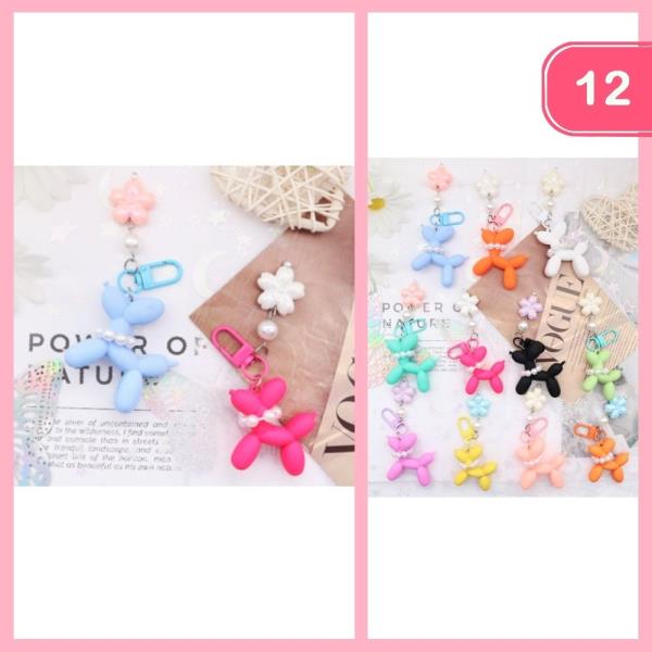 BALLOON PEARL DOG KEYCHAIN (12 UNITS)