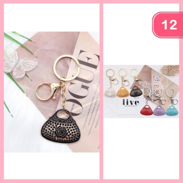 RHINESTONE PURSE KEYCHAIN (12 UNITS)