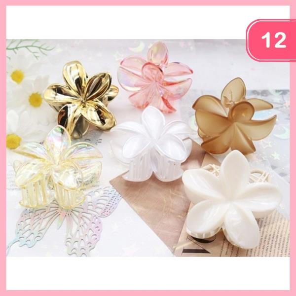 FLOWER HAIR CLAW CLIP (12 UNITS)