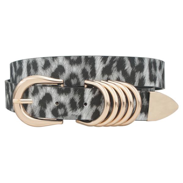 PLUS STACKED SIMPLE D RING U BUCKLE BELT