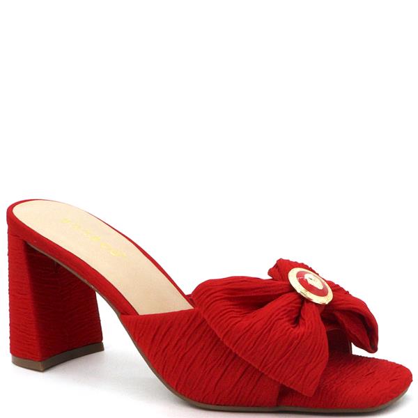 PLEATED BOW W ORNAMENT HEEL 12 PAIRS