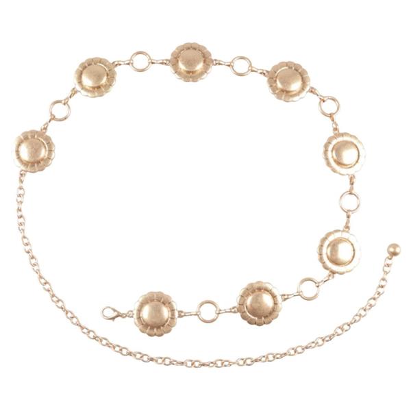 METAL FLOWER CHAIN BELT