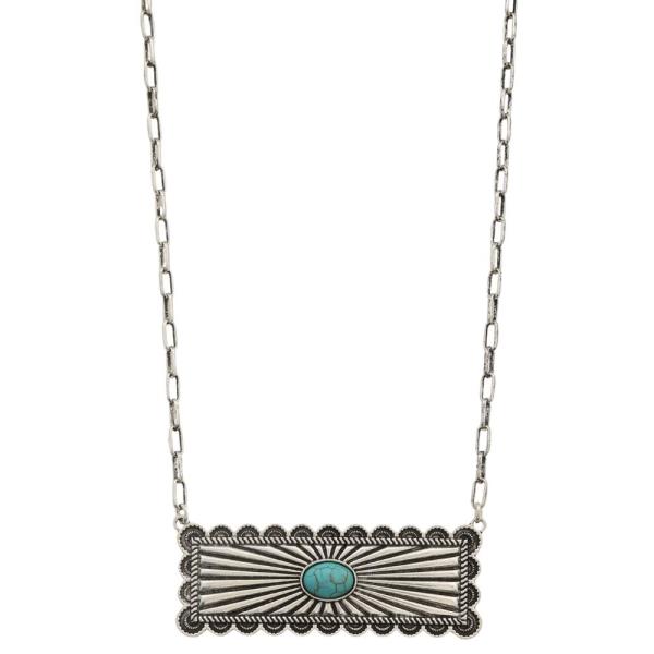 WESTERN STYLE METAL PENDANT NECKLACE