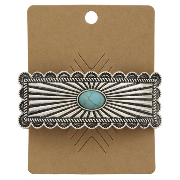 WESTERN STYLE RECTANGLE HAIR CLIP