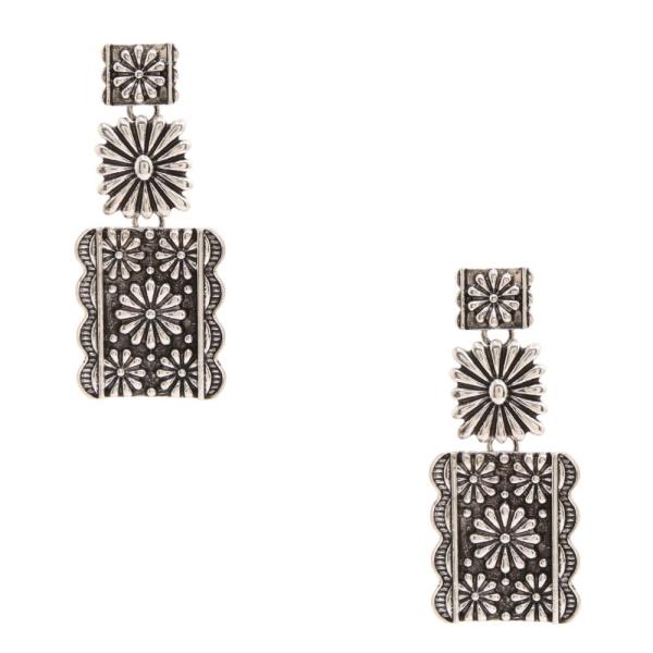 WESTERN STYLE METAL DANGLE EARRING